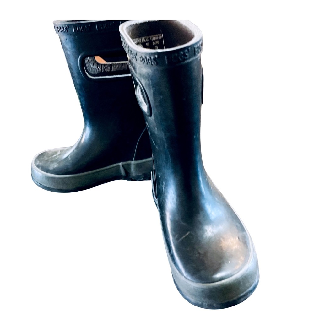 BOGS Kids Skipper ll black Rain‎ boots size 10